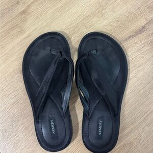 A.Emery Black Flip Flop Sandals